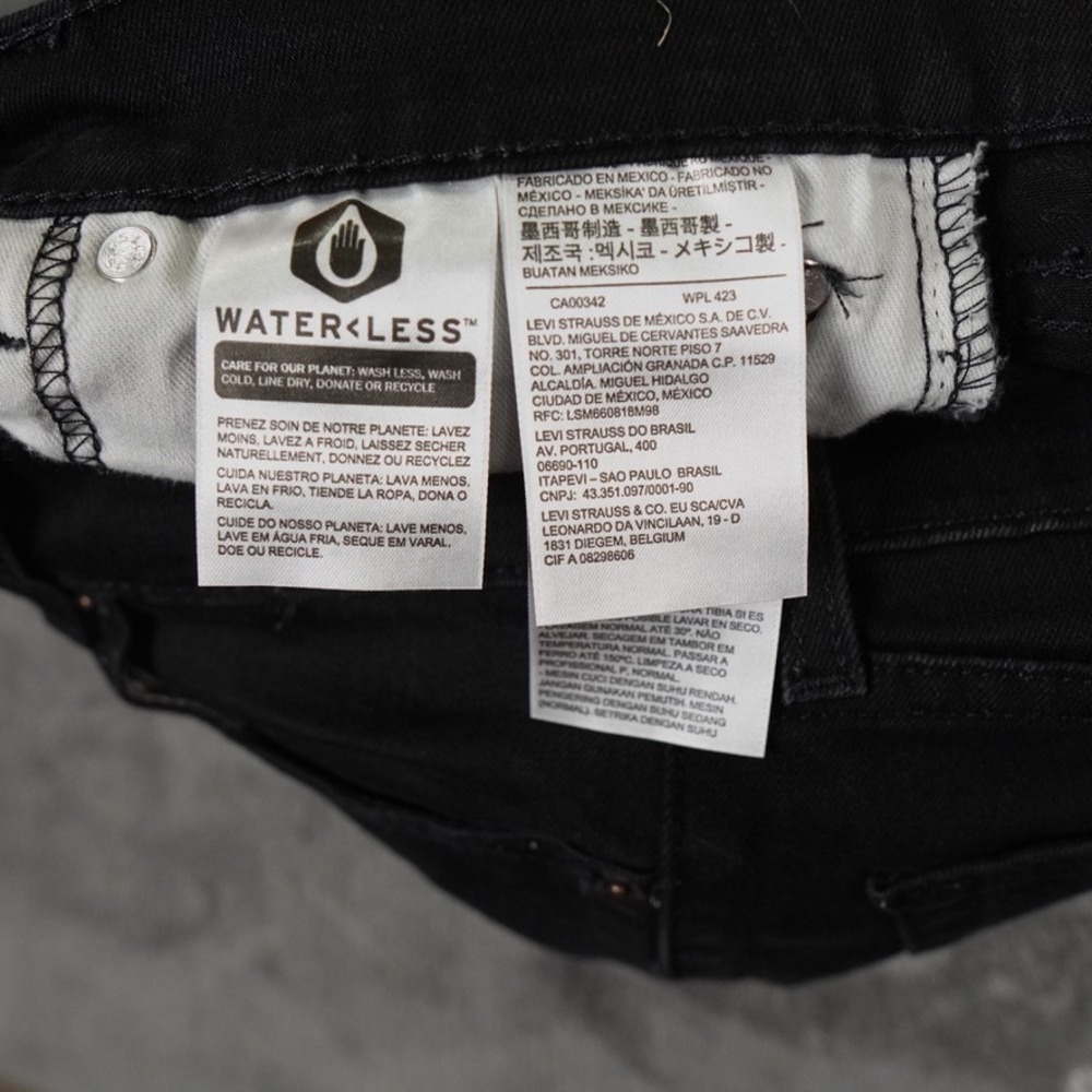 Levi's 541 Athletic Taper Jeans Mens 30x32 Actual 30x31 Black Denim Pants - Picture 4 of 11